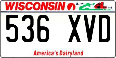 WI license plate 536XVD