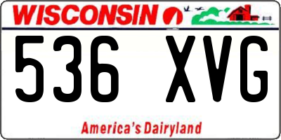 WI license plate 536XVG