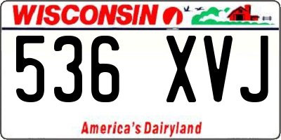 WI license plate 536XVJ