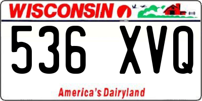 WI license plate 536XVQ
