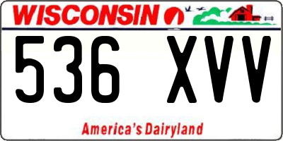 WI license plate 536XVV