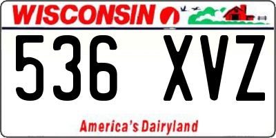 WI license plate 536XVZ