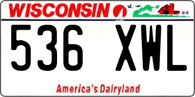 WI license plate 536XWL