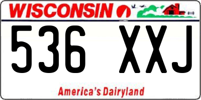 WI license plate 536XXJ