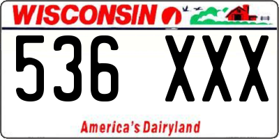 WI license plate 536XXX