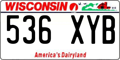 WI license plate 536XYB