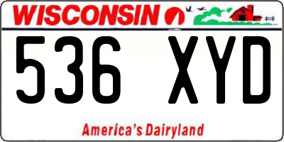 WI license plate 536XYD