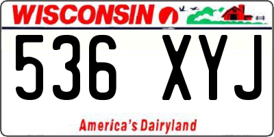 WI license plate 536XYJ