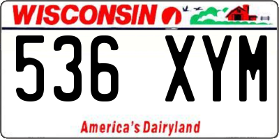 WI license plate 536XYM