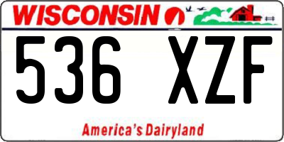 WI license plate 536XZF