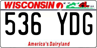 WI license plate 536YDG