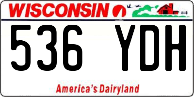 WI license plate 536YDH