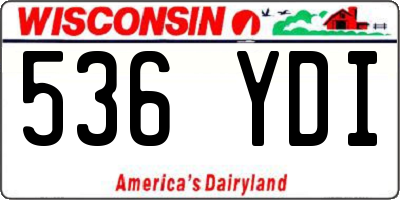 WI license plate 536YDI