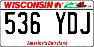 WI license plate 536YDJ