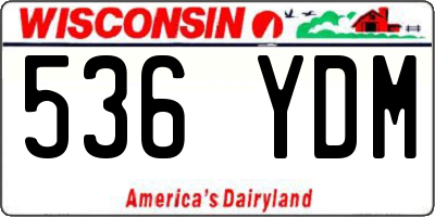 WI license plate 536YDM