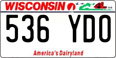 WI license plate 536YDO