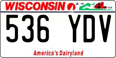 WI license plate 536YDV