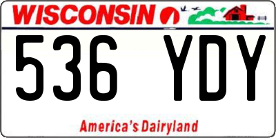 WI license plate 536YDY