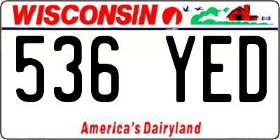 WI license plate 536YED