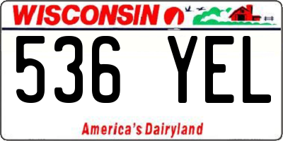 WI license plate 536YEL