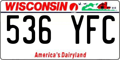WI license plate 536YFC