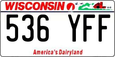 WI license plate 536YFF