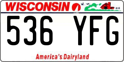 WI license plate 536YFG