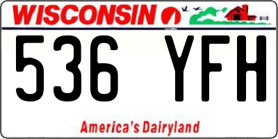 WI license plate 536YFH