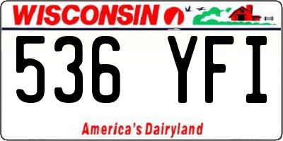 WI license plate 536YFI
