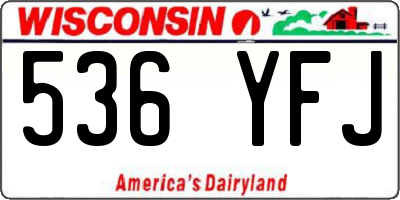 WI license plate 536YFJ