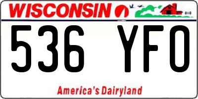 WI license plate 536YFO