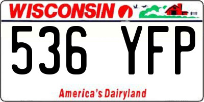 WI license plate 536YFP