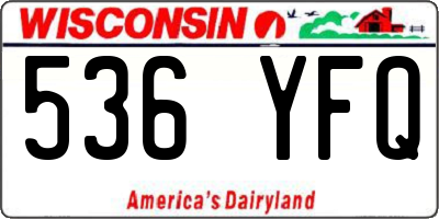 WI license plate 536YFQ