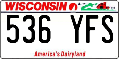 WI license plate 536YFS