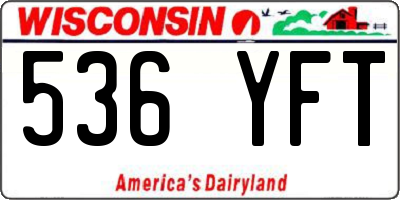 WI license plate 536YFT
