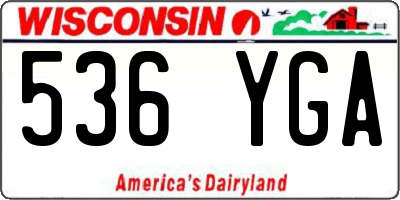 WI license plate 536YGA