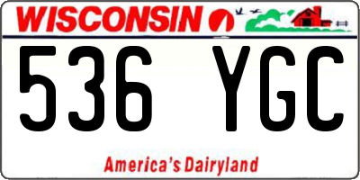 WI license plate 536YGC