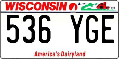 WI license plate 536YGE