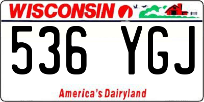 WI license plate 536YGJ