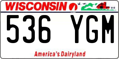 WI license plate 536YGM