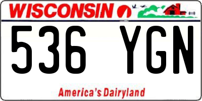 WI license plate 536YGN
