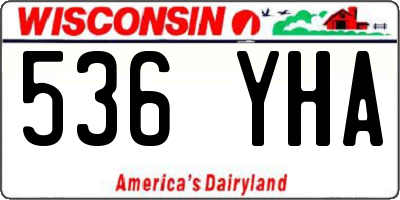 WI license plate 536YHA