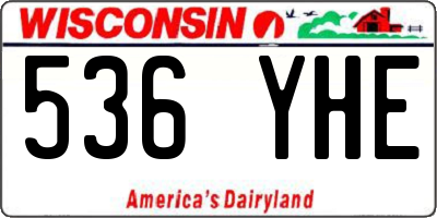 WI license plate 536YHE