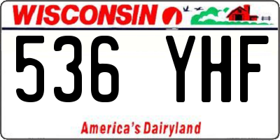 WI license plate 536YHF