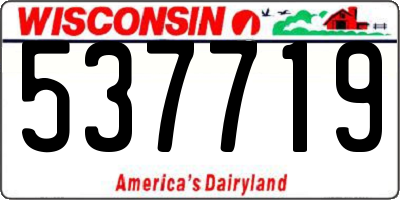 WI license plate 537719