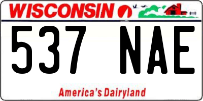 WI license plate 537NAE