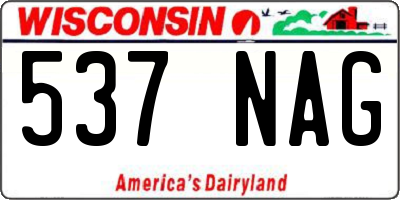 WI license plate 537NAG