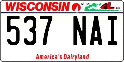 WI license plate 537NAI