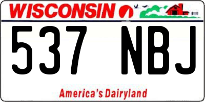 WI license plate 537NBJ