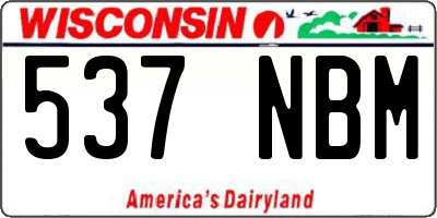 WI license plate 537NBM